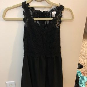 Black dress with lace